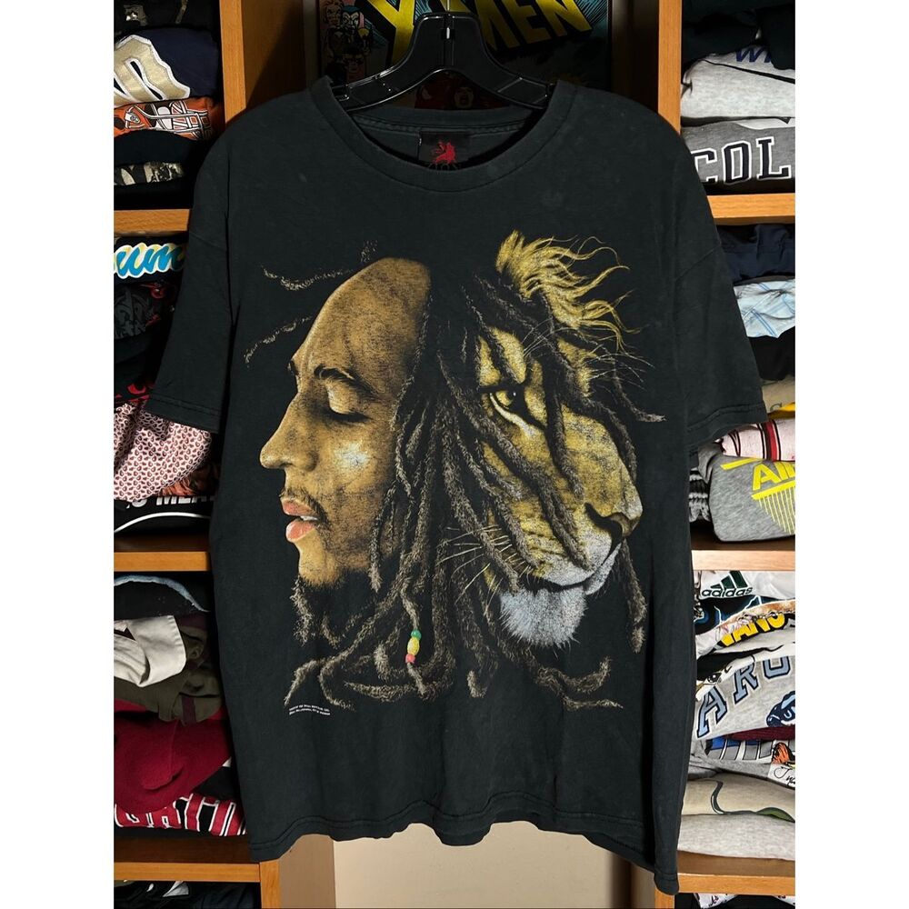 Vintage Zion Rootswear Bob Marley Lion 2007 Tee Large